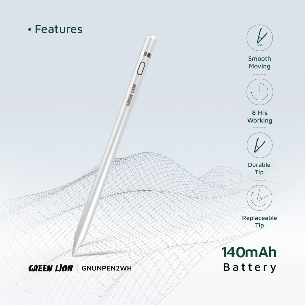 Green Lion Universal Pencil 2 - White Green Lion Universal Pencil 2 - White
